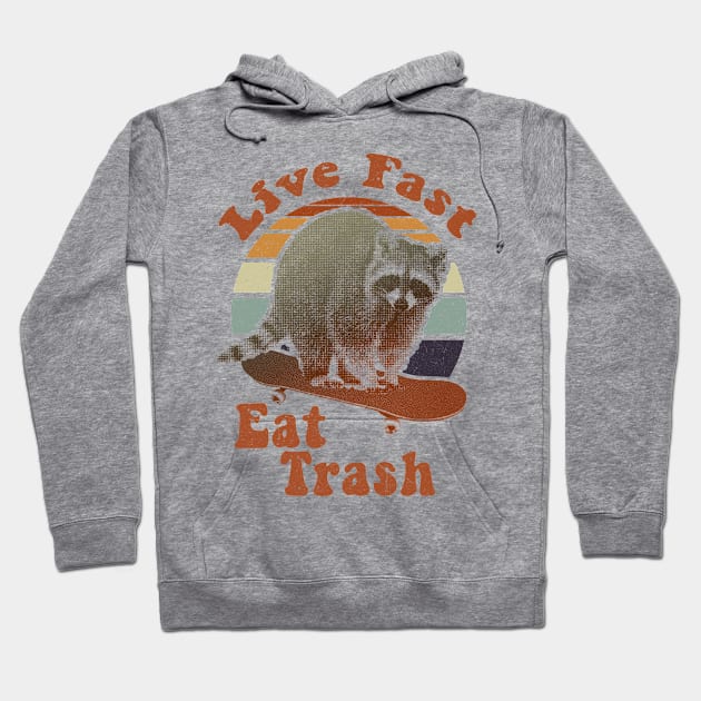 Live Fast Eat Trash! trash panda Hoodie by GriffGraphics